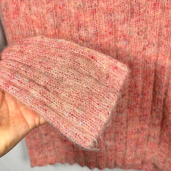 Crazy Horse womens cardigan mohair blend rib knit button front medium pink - Picture 12 of 13